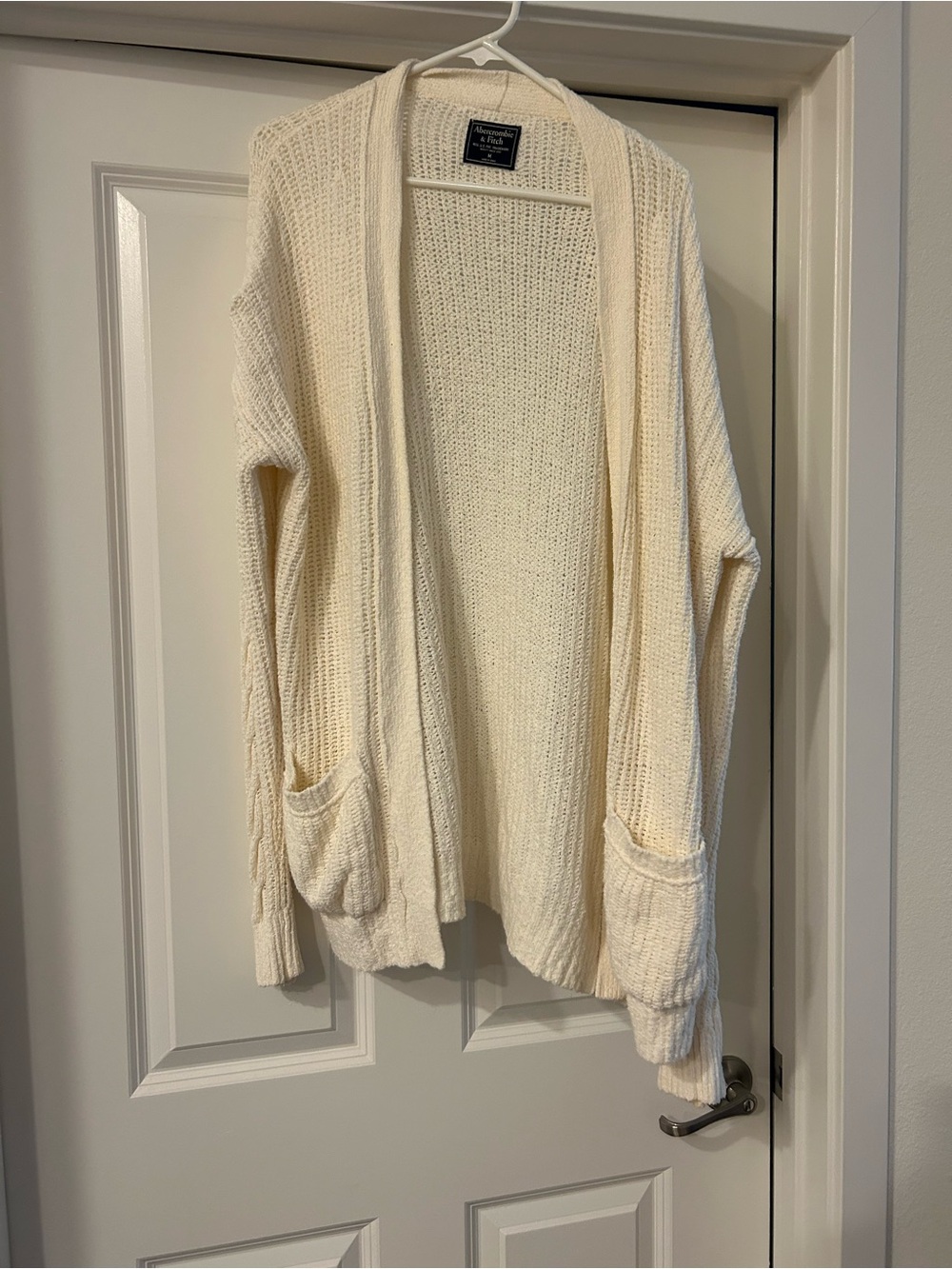 Abercrombie & Fitch Cozy Cream Open-Front Women's Cardigan